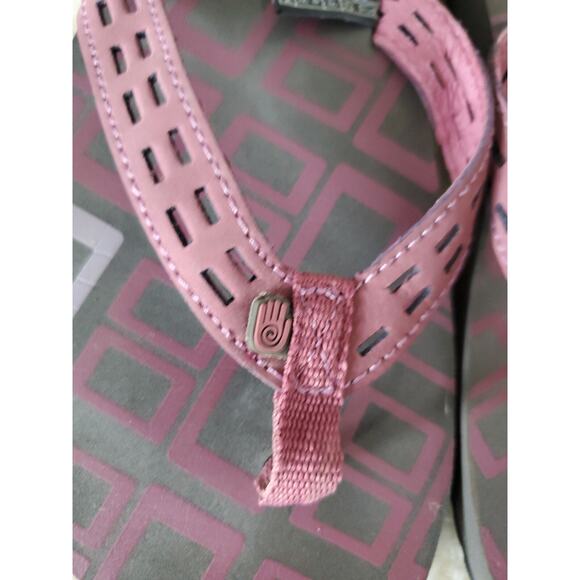 Teva Sandals Womens 6 Betsy Flip Flop Flats Comfort Pink Leather Slip On - Picture 5 of 8